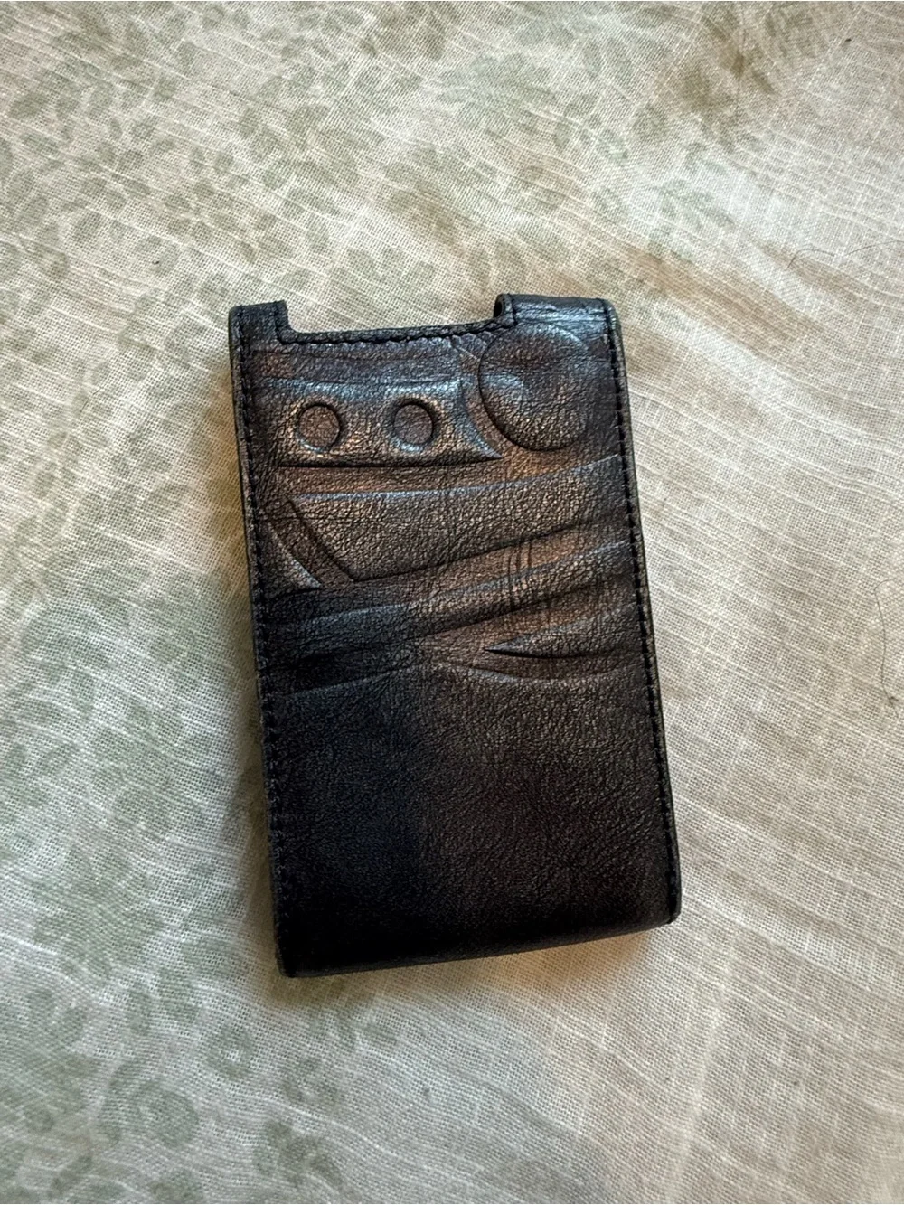 Vivienne Westwood Black Embossed Leather Phone Holster
